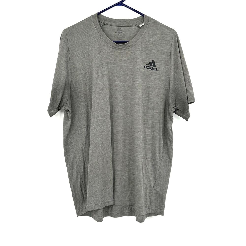 Adidas Freelift Size XL Crewneck Short Sleeve T-Shirt Gray‎ Climalite Tee Top